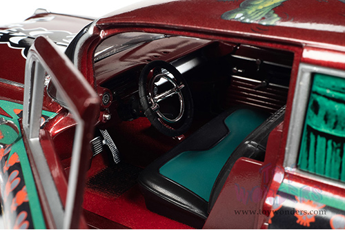 Auto World - Cadillac&reg; Eldorado Hearse "Rat Fink" (1959, 1/18 scale diecast model car, Apple Red) AW303