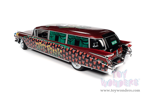 Auto World - Cadillac&reg; Eldorado Hearse "Rat Fink" (1959, 1/18 scale diecast model car, Apple Red) AW303