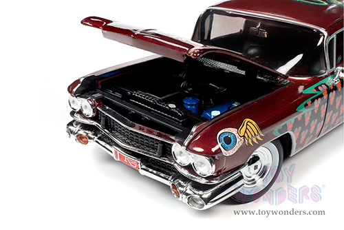 Auto World - Cadillac&reg; Eldorado Hearse "Rat Fink" (1959, 1/18 scale diecast model car, Apple Red) AW303