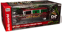 Show product details for Auto World - Cadillac® Eldorado Hearse 'Rat Fink' (1959, 1/18 scale diecast model car, Apple Red) AW303