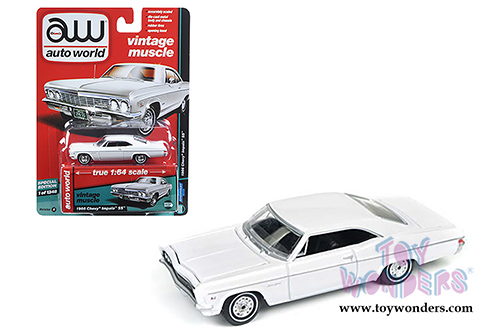Auto World - Deluxe Series Chevy&reg; Impala&trade; SS&trade; (1966,1/64 scale diecast model car, White) AW64072/24A