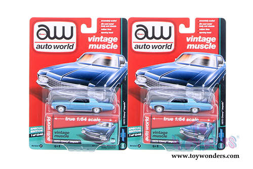 Auto World - Deluxe Series Chevy&reg; Impala&trade; Hardtop (1970,1/64 scale diecast model car, Blue) AW64102/24A