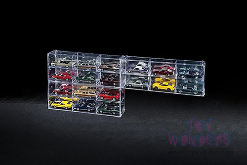 Auto World - 6 Car Interlocking Collectible Display Show Case for 1/64 Scale Model Cars AWDC003/12