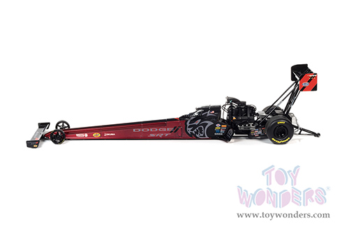 Auto World - Dodge Charger SRT Hellcat - Leah Pruett NHRA &reg; Top Fuel Dragster - 70th Anniversary NHRA Championship Drag Racing (2021, 1/24 scale diecast model car, Dark Red Metallic) AWN003