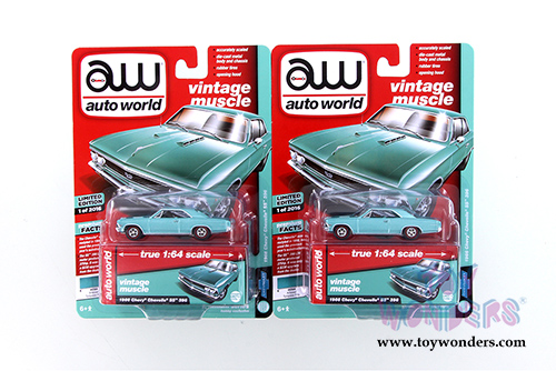 Auto World - Vintage Muscle | Chevy&reg; Chevelle&reg; SS&trade; Hardtop (1967,1/64 scale diecast model car, Artesian Turquoise) AWSP012/24A