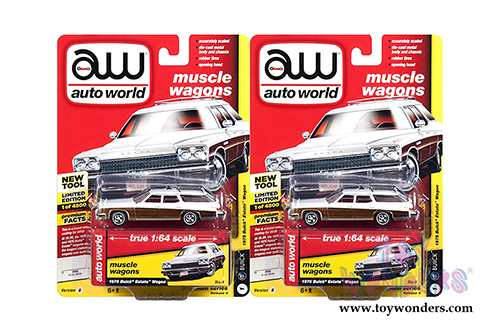 Auto World Premium - 2018 Release 4 | Buick&reg; Estate&trade; Wagon (1975,1/64 scale diecast model car, Gloss White) AWSP013/24B