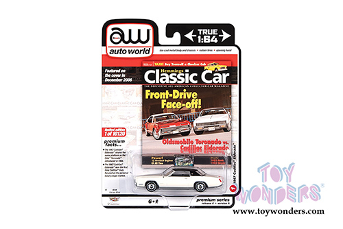 Auto World - Hemmings Classic Car | Cadillac&reg; Eldorado Hardtop (1967,1/64 scale diecast model car, Grecian White/Black) AWSP047/24A