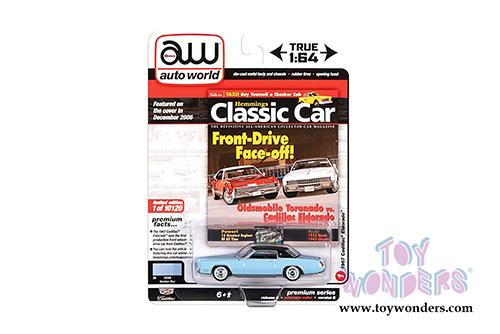 Auto World - Hemmings Classic Car | Cadillac&reg; Eldorado Hardtop (1967,1/64 scale diecast model car, Venetian Blue/Black) AWSP047/24B