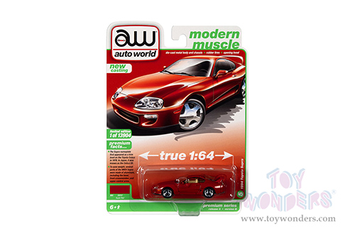Auto World Premium - 2021 Release 3 | Toyota Supra (1994, 1/64 scale diecast model car, Super Red) AWSP075/24B