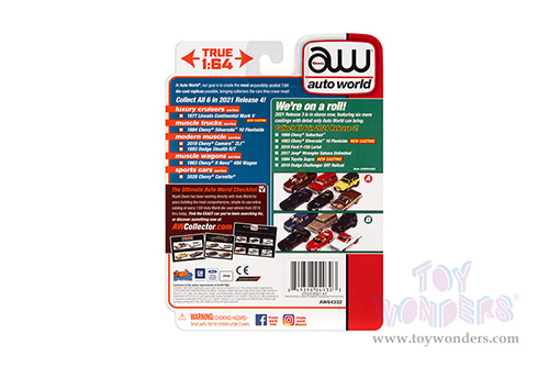 Auto World Premium - 2021 Release 4 | Chevrolet&reg; Silverado 10 Fleetside "Muscle Truck" (1984, 1/64 scale diecast model car, Light Blue Poly/Dark Blue Poly) AWSP081/24A