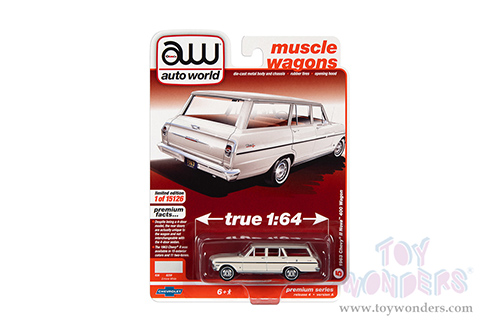 Auto World Premium - 2021 Release 4 | Chevrolet&reg; II Nova 400 Wagon "Muscle Wagons" (1963, 1/64 scale diecast model car, Ermine White) AWSP083/24A