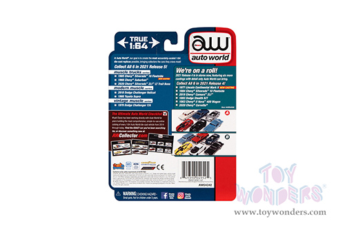 Auto World Premium - 2021 Release 5 | Chevrolet® Suburban™ "Muscle Trucks" (1966, 1/64 scale diecast model car, Dark Blue Body w/White Roof) AWSP091/24B