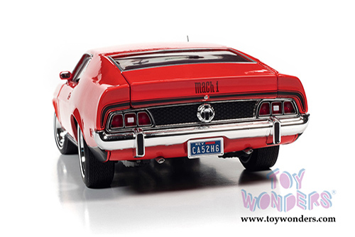 Auto World Silver Screen Machines | James Bond 007 Ford Mustang Mach 1 Hardtop (1971, 1/18 scale diecast model car, Bright Red) AWSS126
