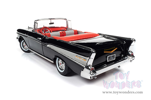 Auto World Silver Screen Machines | James Bond 007 Chevrolet&reg; Bel Air&reg; Convertible - Dr. No (1962) Movie "60 Years of Bond" Series (1957, 1/18 scale diecast model car, Onyx Black) AWSS134