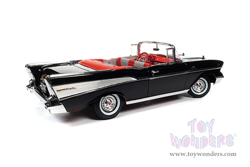 Auto World Silver Screen Machines | James Bond 007 Chevrolet&reg; Bel Air&reg; Convertible - Dr. No (1962) Movie "60 Years of Bond" Series (1957, 1/18 scale diecast model car, Onyx Black) AWSS134