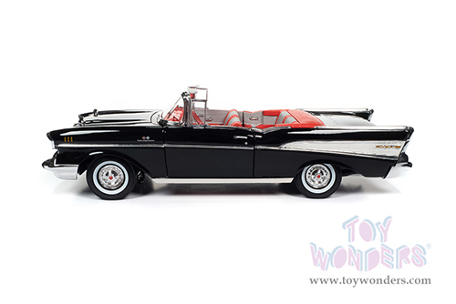 Auto World Silver Screen Machines | James Bond 007 Chevrolet&reg; Bel Air&reg; Convertible - Dr. No (1962) Movie "60 Years of Bond" Series (1957, 1/18 scale diecast model car, Onyx Black) AWSS134