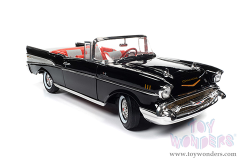 Auto World Silver Screen Machines | James Bond 007 Chevrolet&reg; Bel Air&reg; Convertible - Dr. No (1962) Movie "60 Years of Bond" Series (1957, 1/18 scale diecast model car, Onyx Black) AWSS134