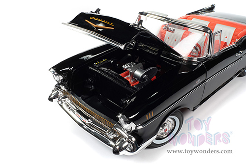 Auto World Silver Screen Machines | James Bond 007 Chevrolet&reg; Bel Air&reg; Convertible - Dr. No (1962) Movie "60 Years of Bond" Series (1957, 1/18 scale diecast model car, Onyx Black) AWSS134