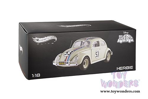 Mattel Hot Wheels Elite The Love Bug - Volkswagen Herbie #53 (1962, 1/18 scale diecast model car) BCJ94