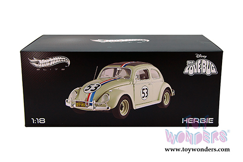 Mattel Hot Wheels Elite The Love Bug - Volkswagen Herbie #53 (1962, 1/18 scale diecast model car) BCJ94