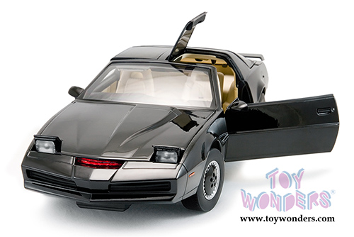 Mattel Hot Wheels - Knight Rider K.I.T.T Knight Industries Two Thousand T-Top (1/18 scale diecast model car, Black) BLY60