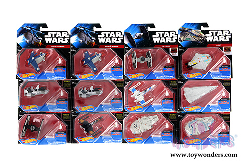 Mattel Hot Wheels - Star Wars Starship Assortment B (Sturdy plastic models, Asstd.) CGW52/998B