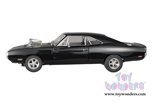 Mattel Hot Wheels - The Fast & the Furious Dodge Charger Hard Top (1970, 1/18 scale diecast model car, Black) CMC97
