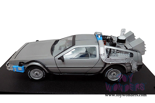 Mattel Hot Wheels - Back to The Future Time Machine w/ Opening Mr. Fusion & Extras (1/18 scale diecast model car, Gray) CMC98