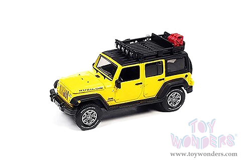Auto World/Mijo Exclusives - Jeep&reg; Wrangler Rubicon Unlimited 4x4 with Roof Rack(2018, 1/64 scale diecast model car, Yellow/Black) CP7752