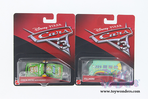 Mattel Disney Pixar - Cars 3 Assortment (1/64 scale diecast model car, Asstd.) DXV29/993L