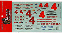 Decals - Rex White 59/60 Chevy for 1/24 Scale Vehicles  GR12004 