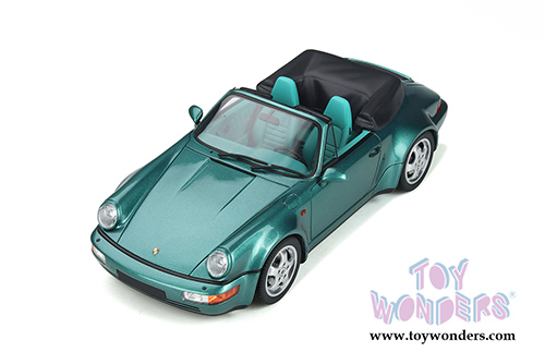 GT Spirit - Porsche 911 (964) Convertible (1992, 1/18 scale resin model car, Wimbledon Green Metallic) GT294