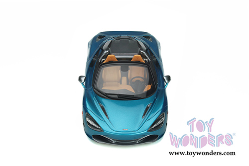 GT Spirit - McLaren 720S Spider open Convertible (2018, 1/18 scale resin model car, Belize Blue) GT304