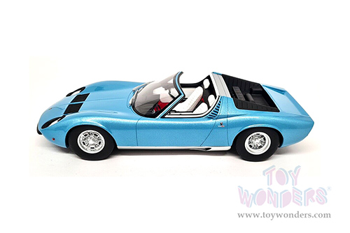 GT Spirit - Lamborghini Miura P400 Roadster (1968, 1/18 scale resin model car, Blue) GT324