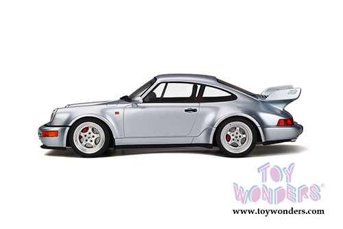 GT Spirit - Porsche 911 Carrera RS 3.8 Hardtop (1993, 1/18 scale resin model car, Polar Silver) GT735