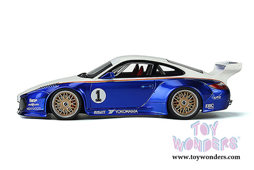 GT Spirit - Porsche 911 997 Old & New Body kit #1 Hardtop (1992, 1/18 scale resin model car, White/Blue) GT797