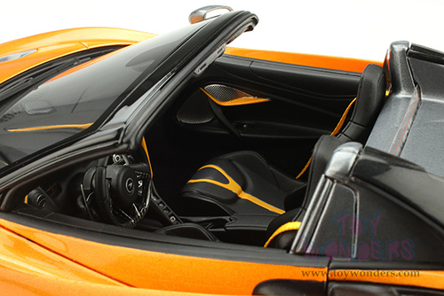 GT Spirit - McLaren 720S Spider open Convertible (2018, 1/18 scale resin model car, Papaya Spark Orange) GT819