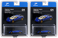 Kinsmart - PosterCars Hypercar League Collection | Pagani Zonda F (1/64 Scale diecast model car, Argentina Blue) H01B