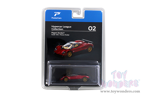H02B Kinsmart PosterCars Hypercar League Pagani Zonda F Diecast Model Car