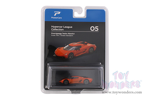 H05B Kinsmart PosterCars Hypercar League Koenigsegg Jesko Absolute Diecast Model Car
