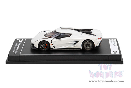 Kinsmart - PosterCars Hypercar League Collection | Koenigsegg Jesko Absolute (1/64 Scale diecast model car, Crystal White) H06B