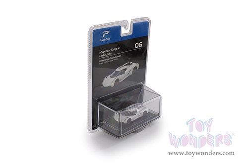 Kinsmart - PosterCars Hypercar League Collection | Koenigsegg Jesko Absolute (1/64 Scale diecast model car, Crystal White) H06B