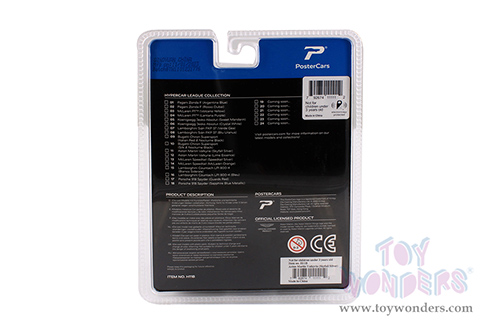 H08B Kinsmart PosterCars Hypercar League Lamborghini Sian FKP 37 Diecast Model Car