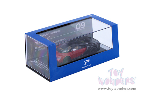H09 Kinsmart PosterCars Hypercar League Bugatti Chiron Supersport Diecast Model Car