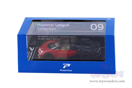 H09 Kinsmart PosterCars Hypercar League Bugatti Chiron Supersport Diecast Model Car