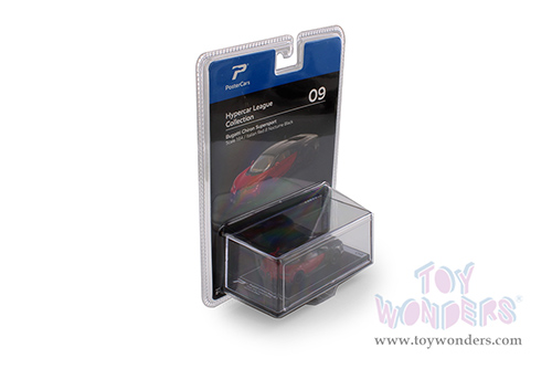H09B Kinsmart PosterCars Hypercar League Bugatti Chiron Supersport Diecast Model Car Blister Card Package