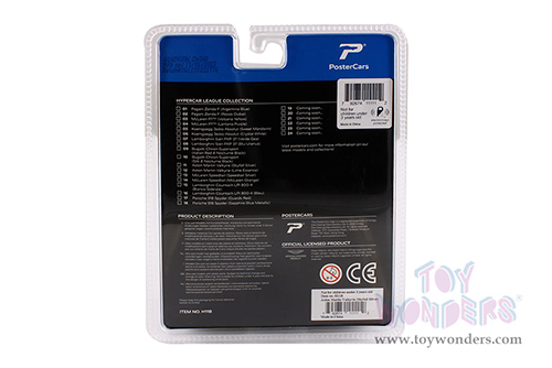 H12B Kinsmart PosterCars Hypercar League Aston Martin Valkrite Diecast Model Car