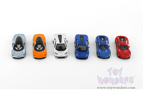 Kinsmart - PosterCars Hypercar League Collection Assortment (1/64 Scale diecast model car, Asstd.) H13-18