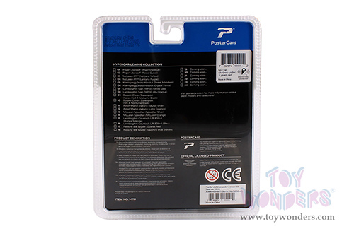 H13B Kinsmart PosterCars Hypercar League Collection McLaren Speedtail Diecast Model Car