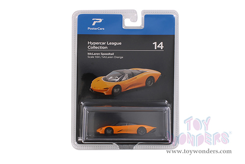 H14B Kinsmart PosterCars Hypercar League Collection McLaren Speedtail Diecast Model Car